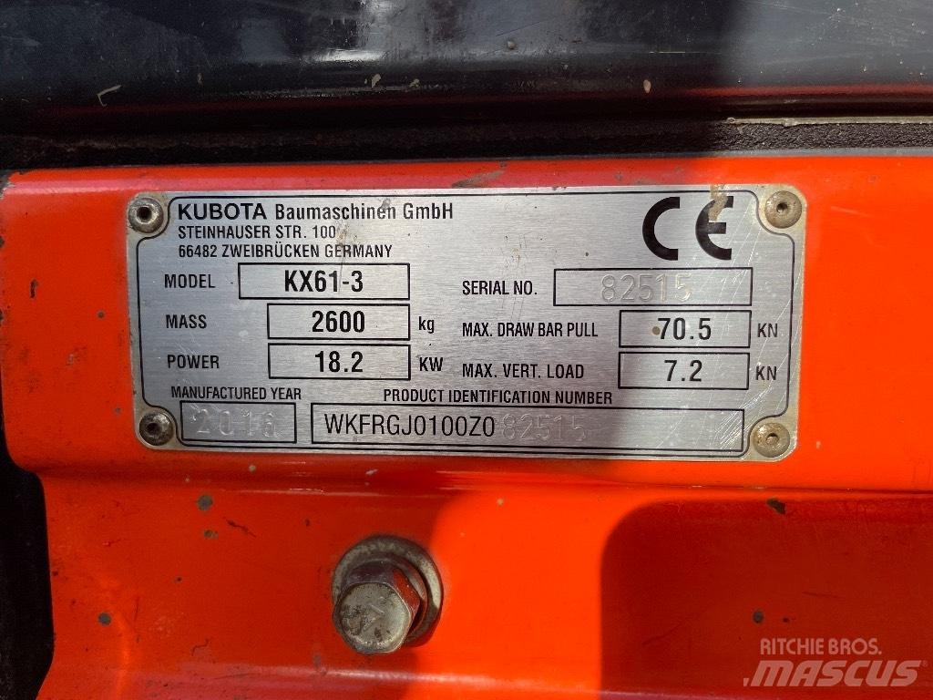 Kubota KX 61-3 Mini bageri <7t