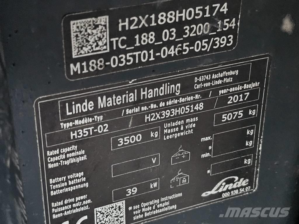 Linde H35T-02 Plinski viličari