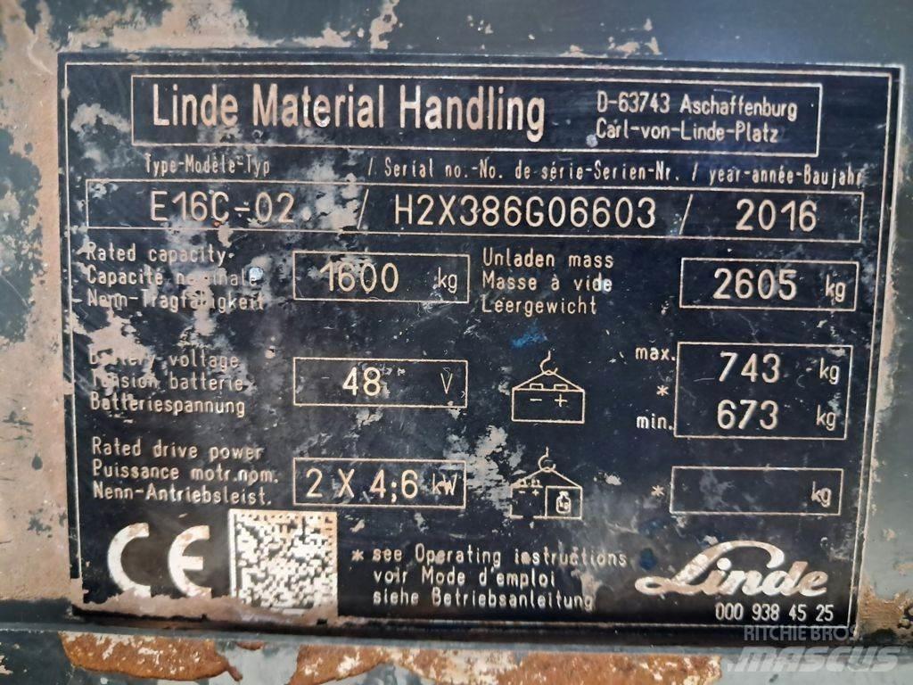 Linde E16C-03 Električni viličari