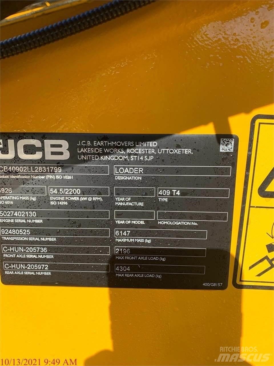 JCB 409 Utovarivači na kotačima
