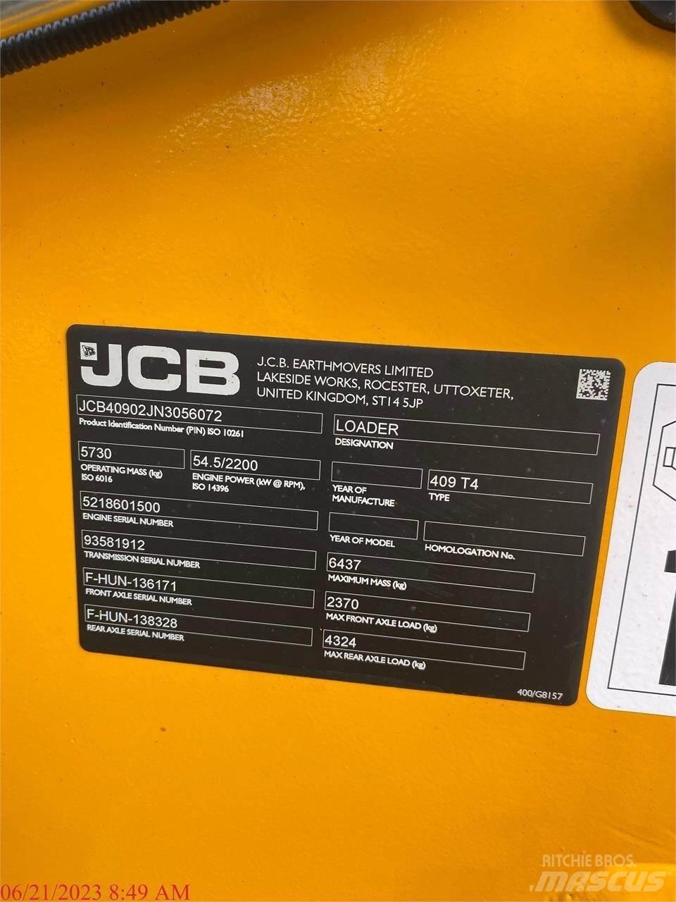 JCB 409 Utovarivači na kotačima