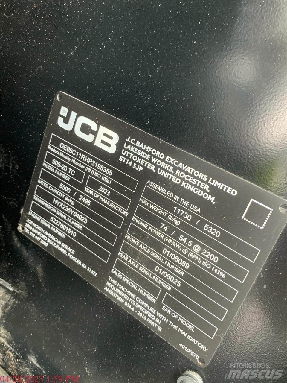 JCB 505-20TC Teleskopski viličari