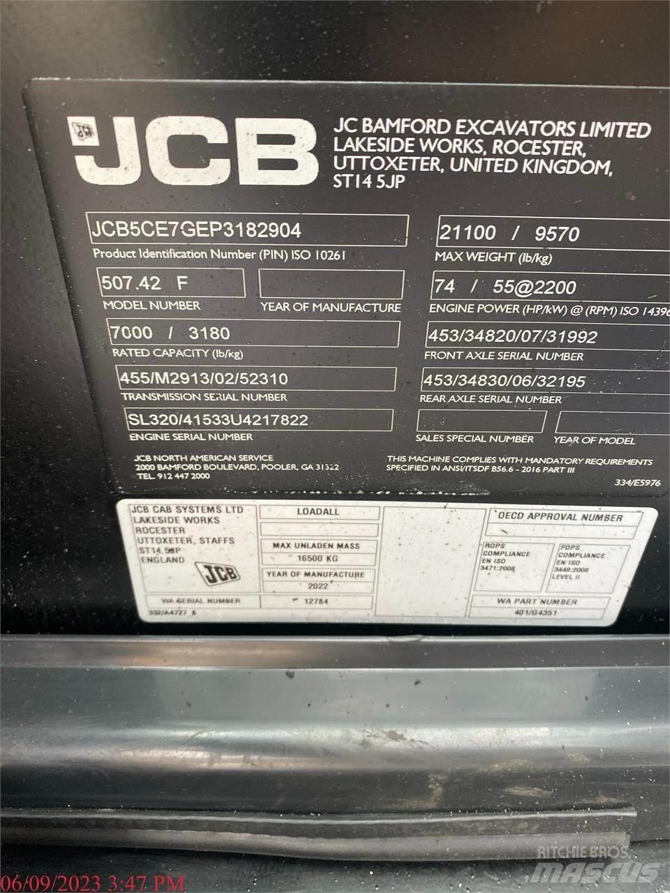 JCB 507-42 Teleskopski viličari