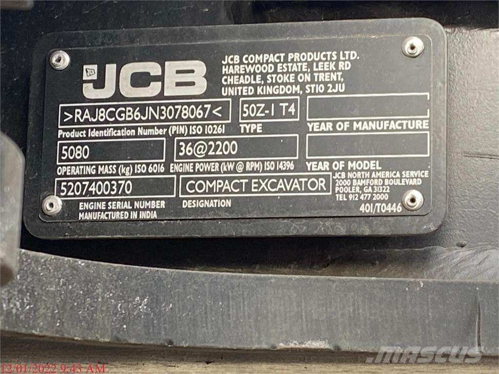 JCB 50Z-1 Mini bageri <7t