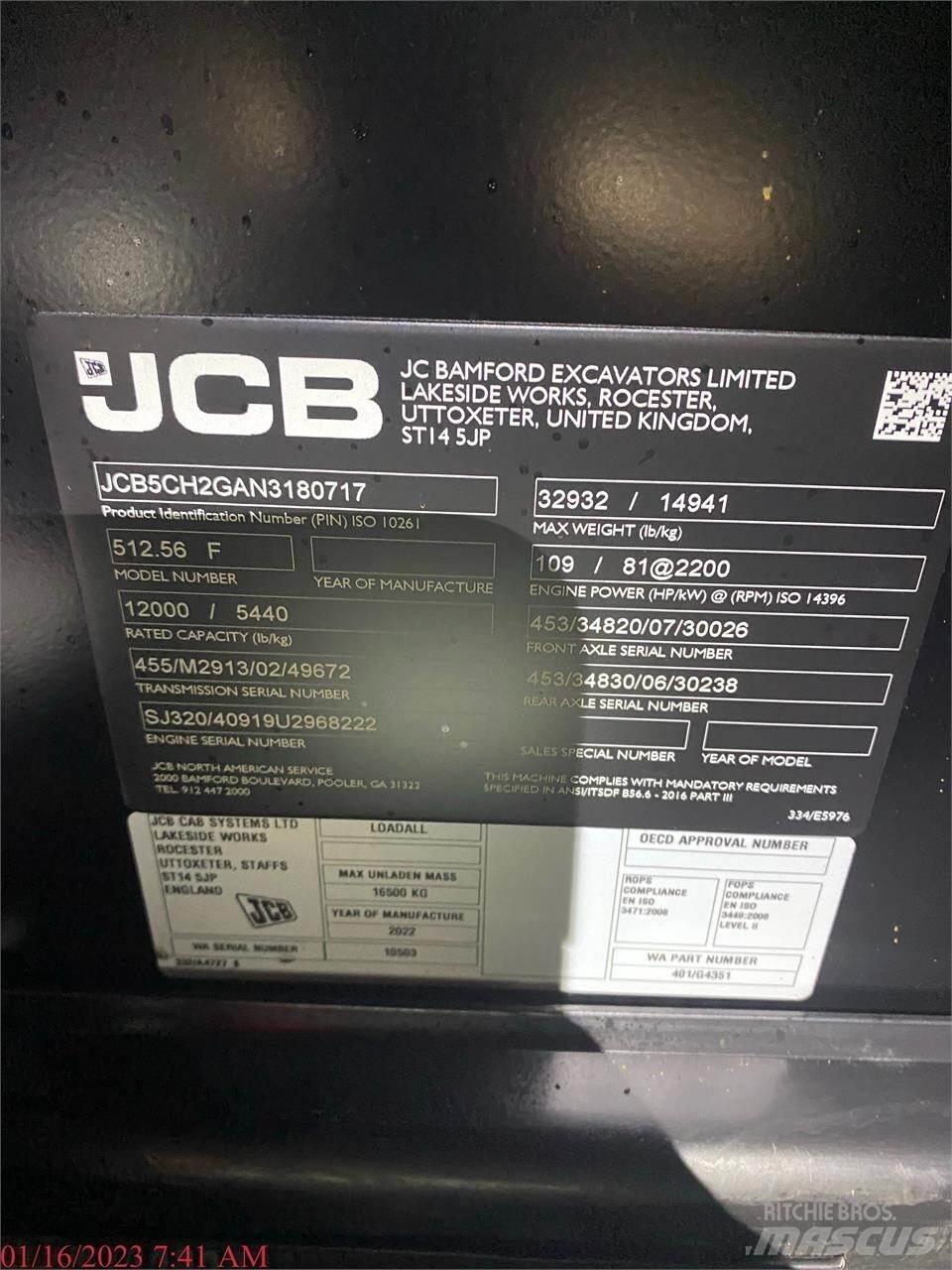 JCB 512-56 Teleskopski viličari