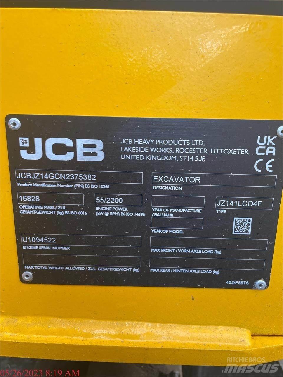 JCB JZ141 LC Bageri gusjeničari