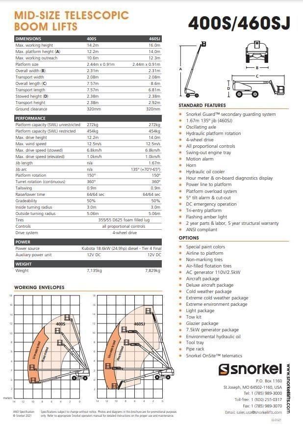 Snorkel 460SJ Teleskopske podizne platforme