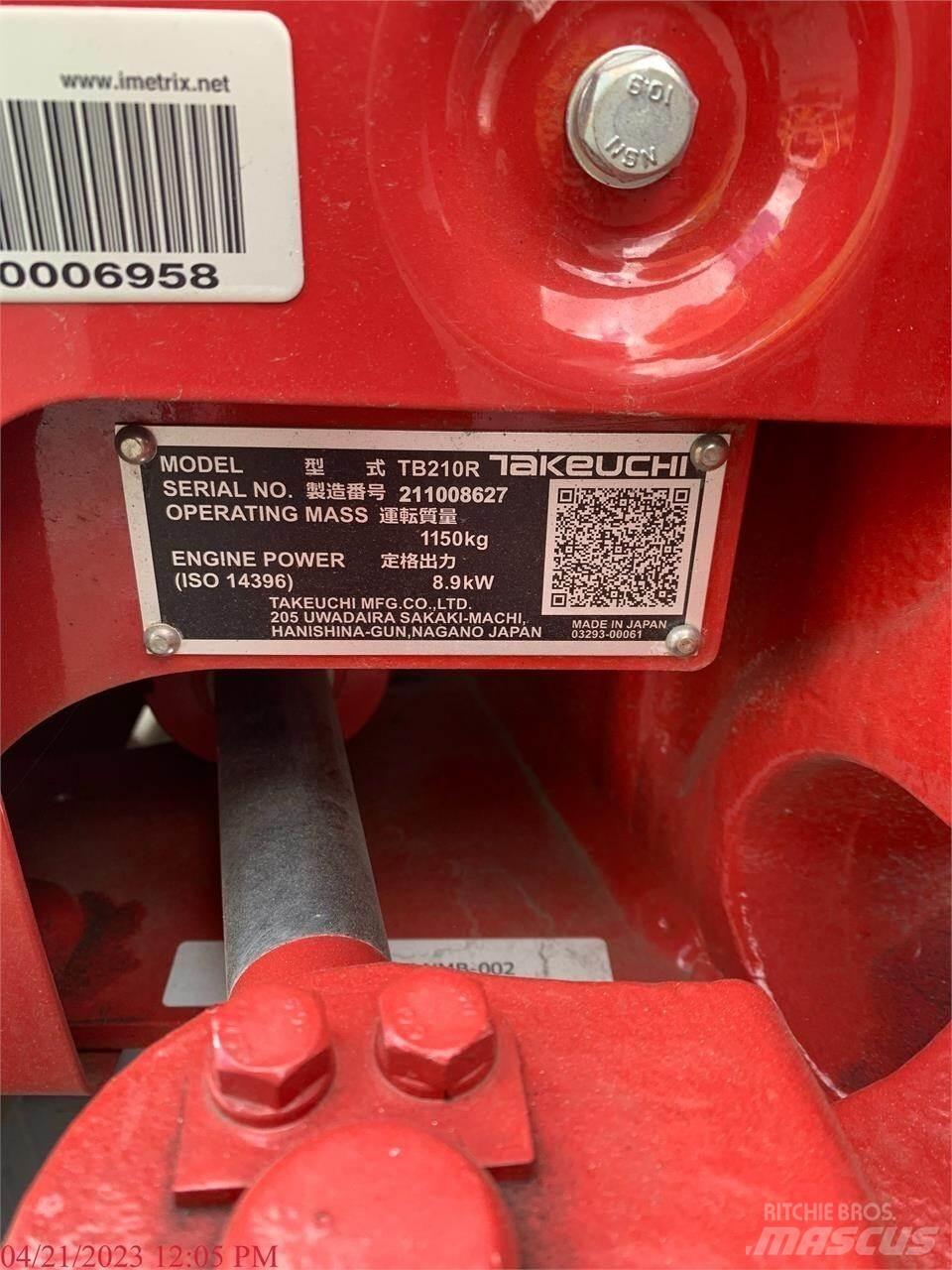 Takeuchi TB210R Mini bageri <7t
