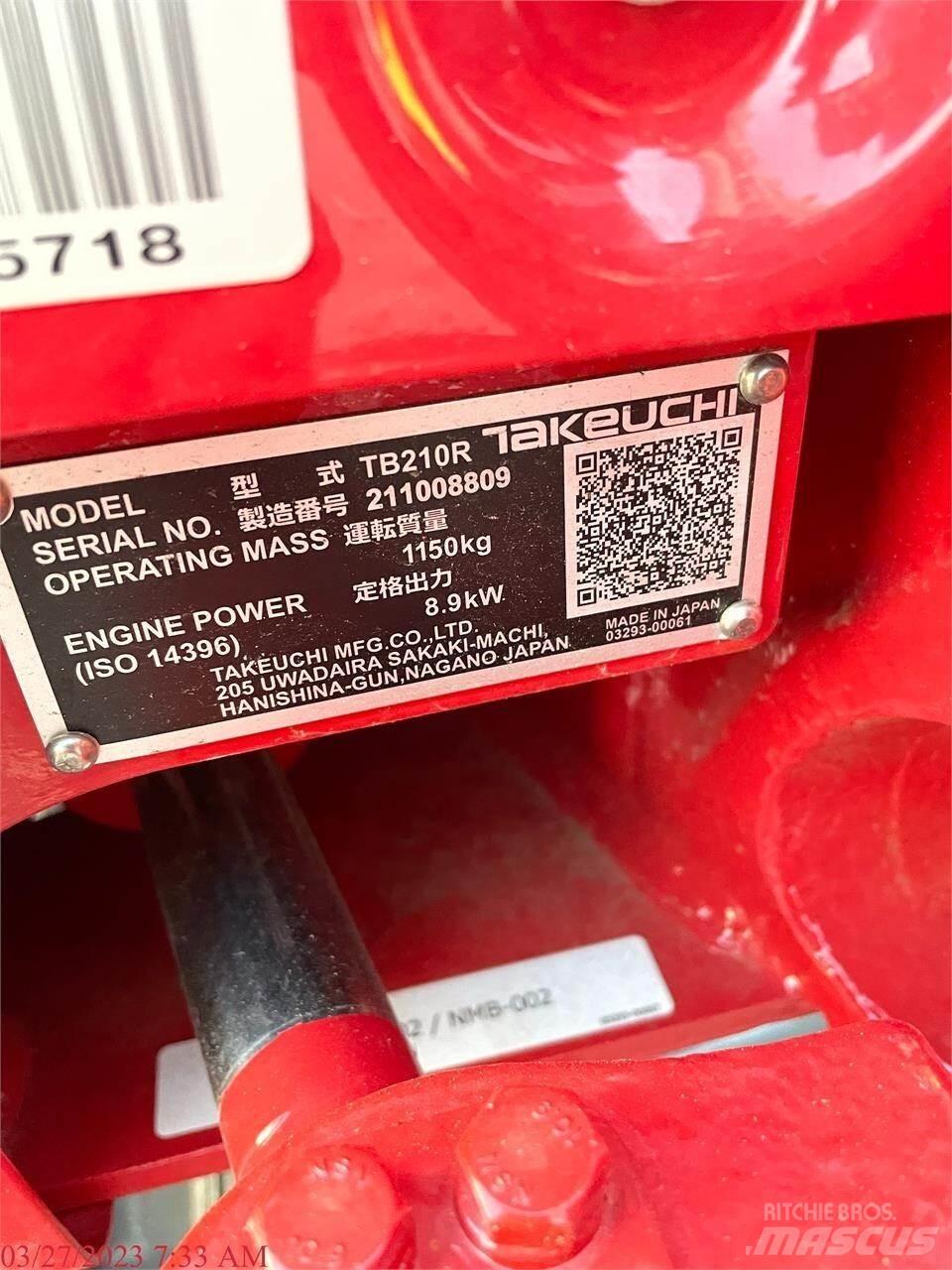 Takeuchi TB210R Mini bageri <7t