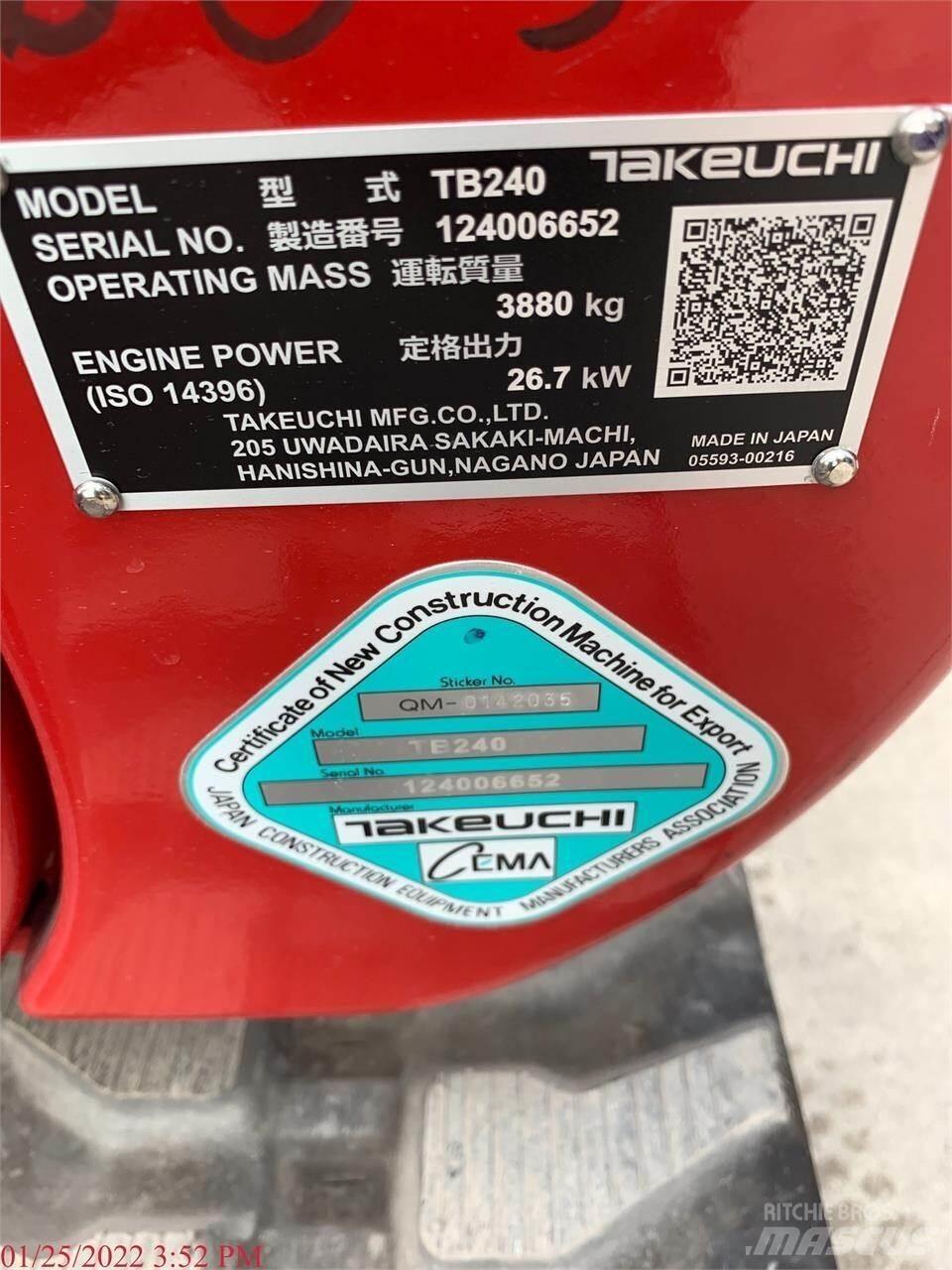 Takeuchi TB240 Mini bageri <7t