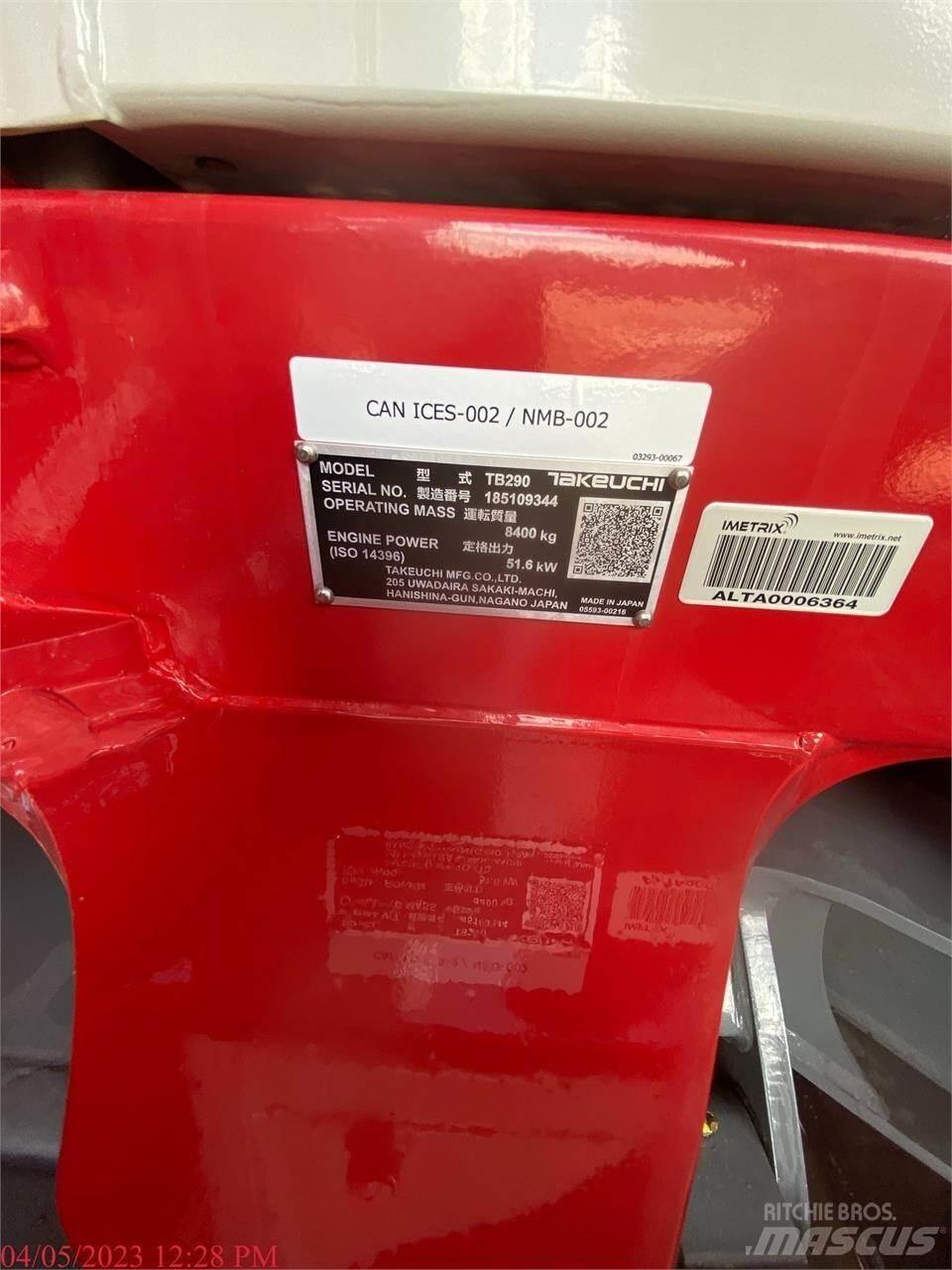 Takeuchi TB290 Bageri gusjeničari