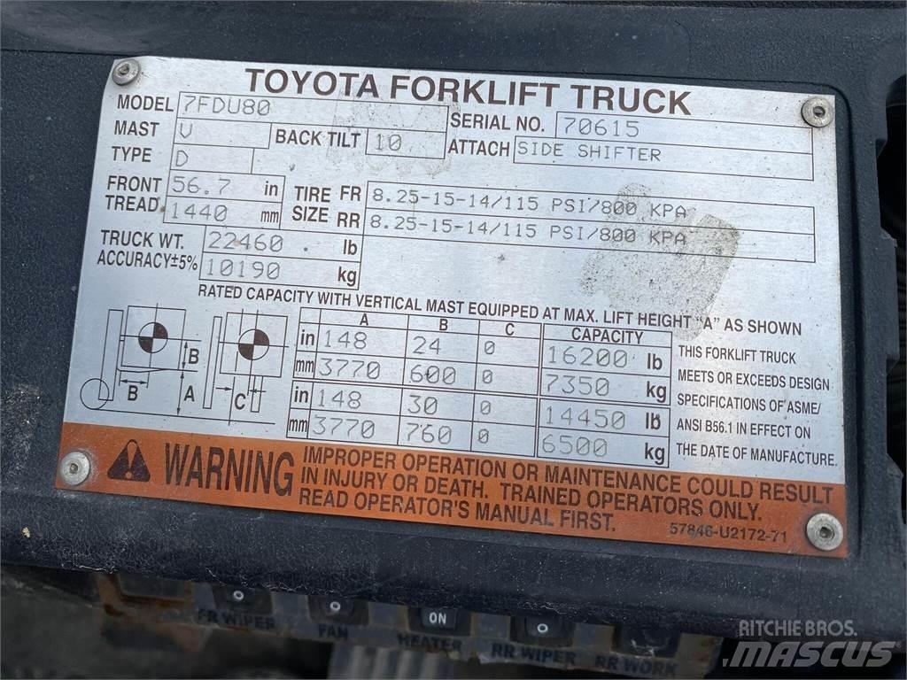 Toyota 7FDU80 Viličari - ostalo