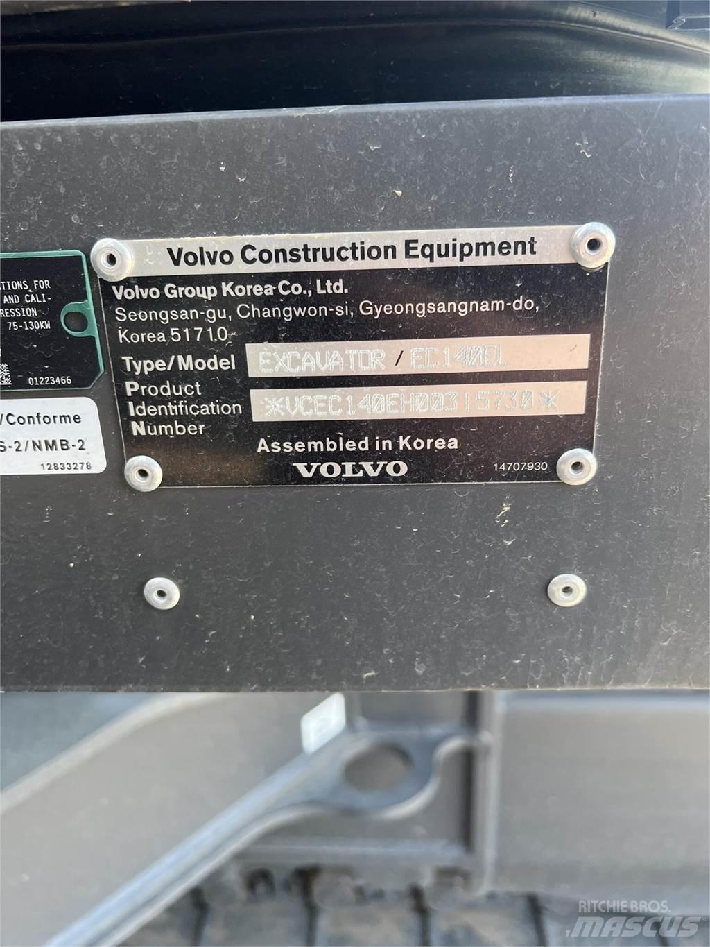 Volvo EC140EL Bageri gusjeničari