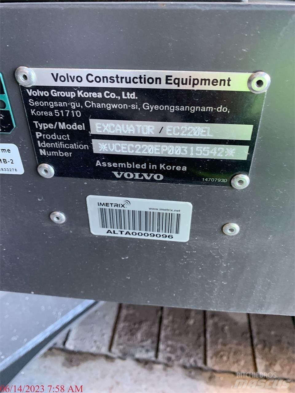 Volvo EC220EL Bageri gusjeničari