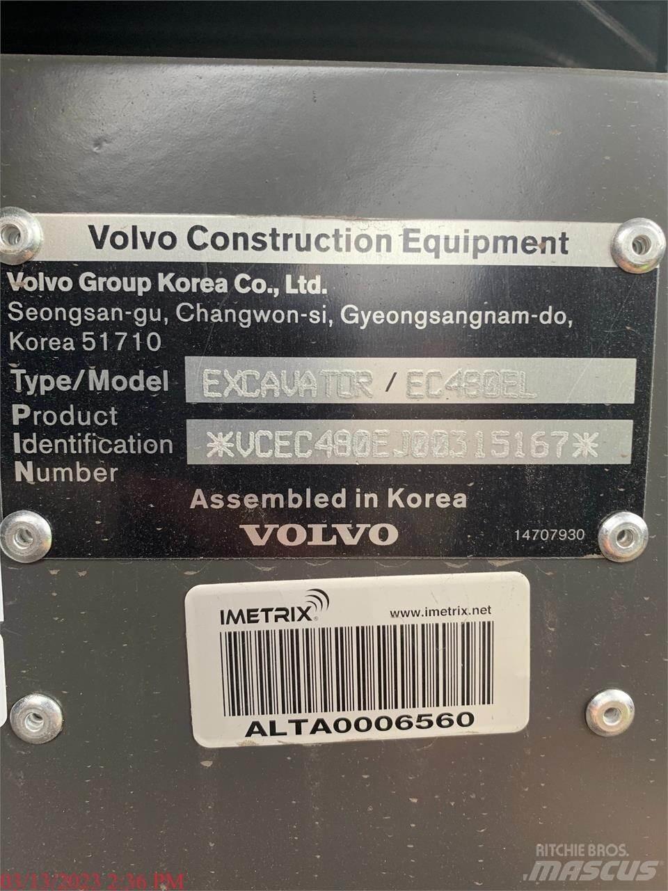 Volvo EC480EL Bageri gusjeničari