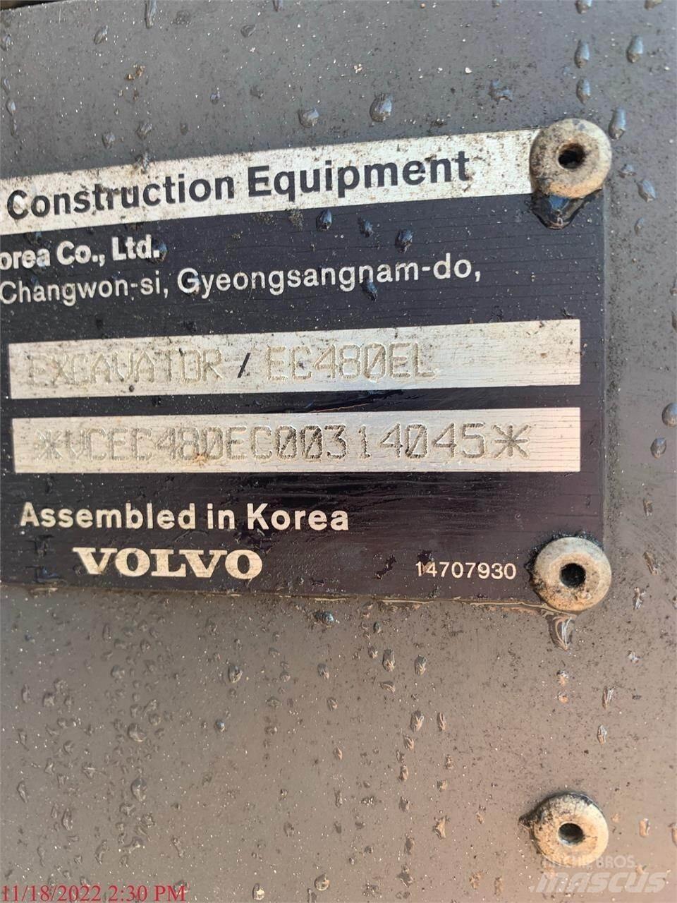 Volvo EC480EL Bageri gusjeničari