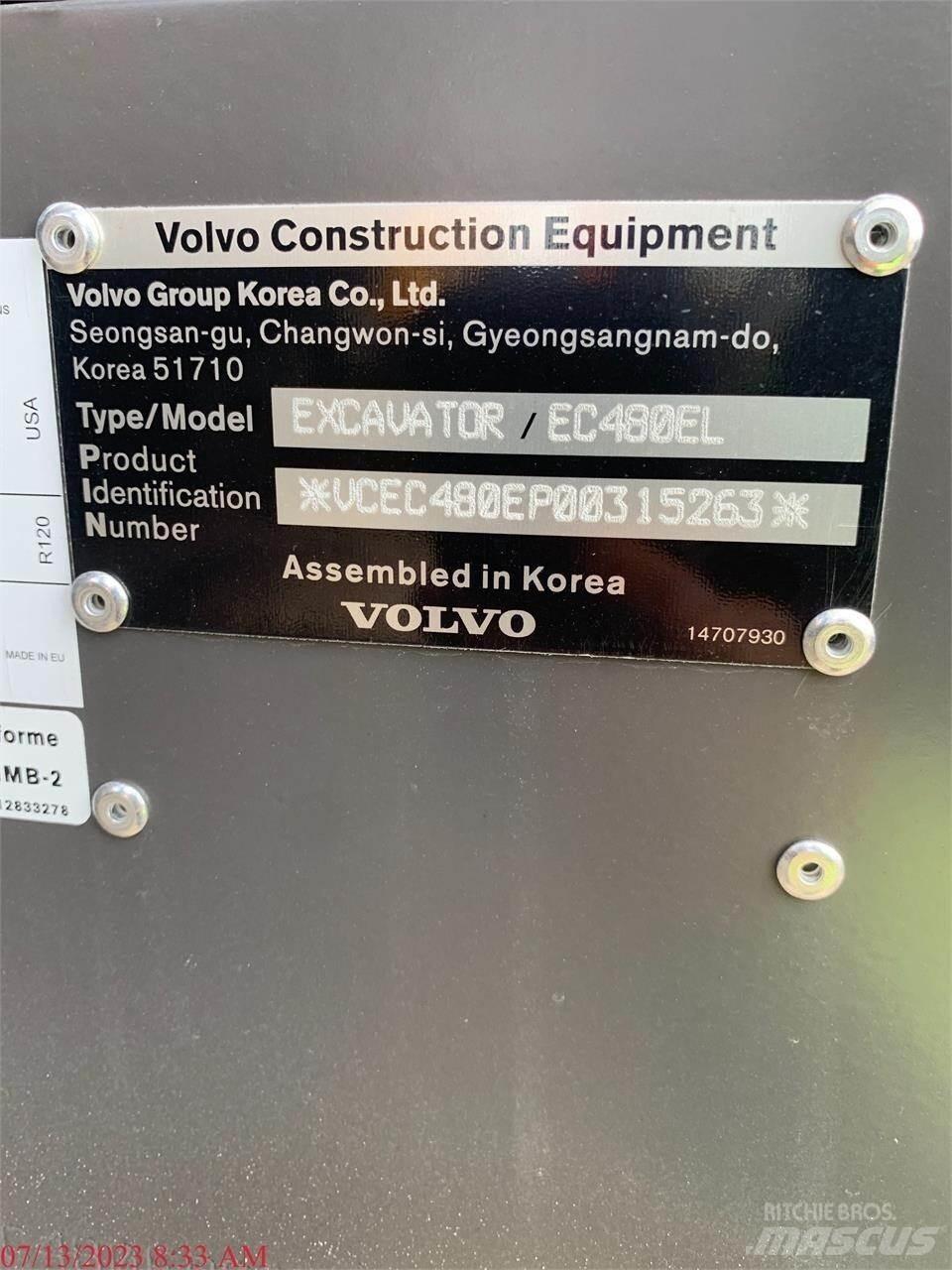 Volvo EC480EL Bageri gusjeničari