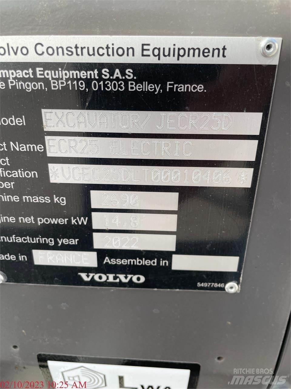 Volvo ECR25D Mini bageri <7t