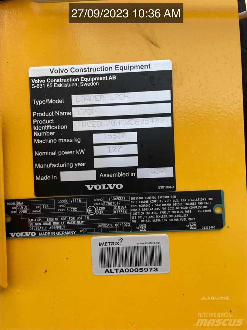 Volvo L70H Utovarivači na kotačima