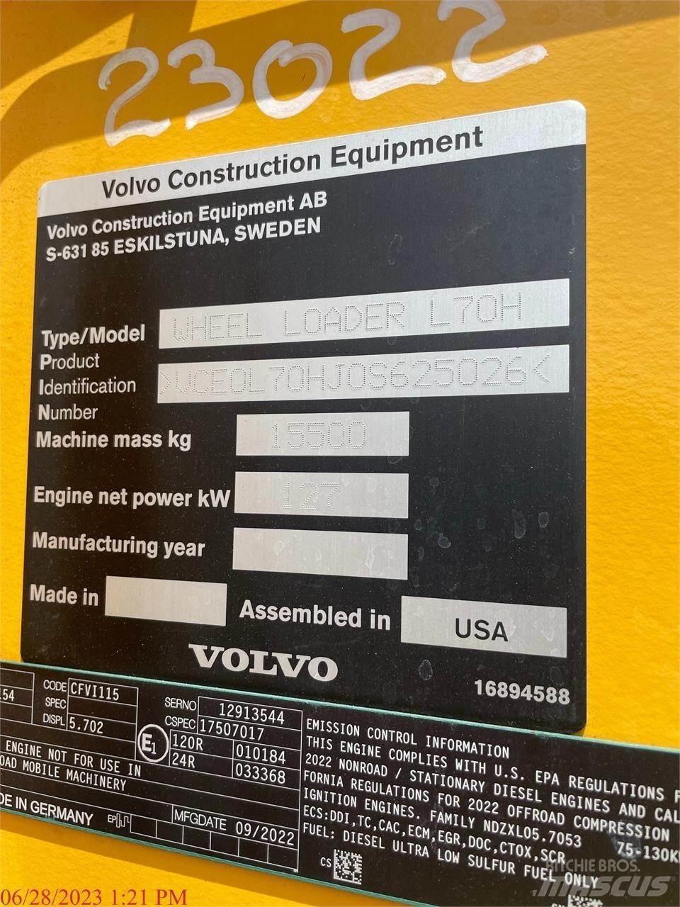 Volvo L70H Utovarivači na kotačima