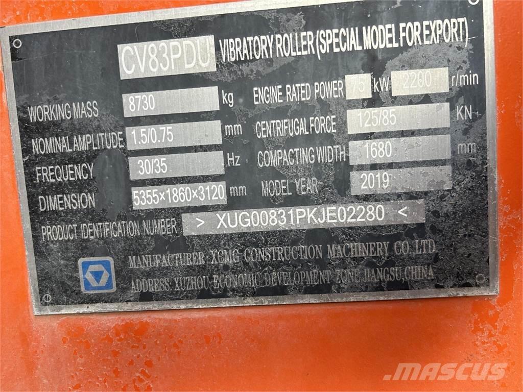 XCMG CV83PDU Valjci sa dvojnim bubnjem