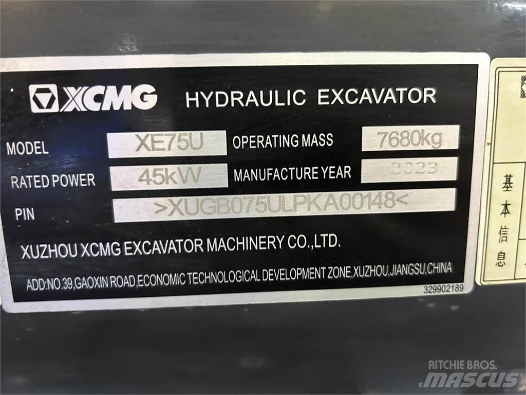 XCMG XE75U Bageri gusjeničari