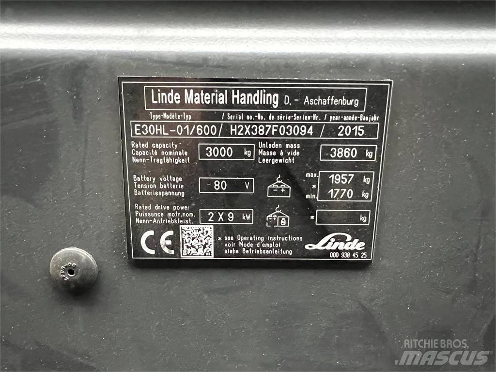 Linde E30/600HL Električni viličari