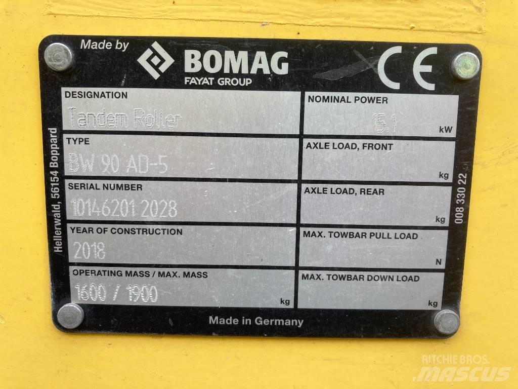 Bomag BW 90 AD-5 Valjci sa dvojnim bubnjem