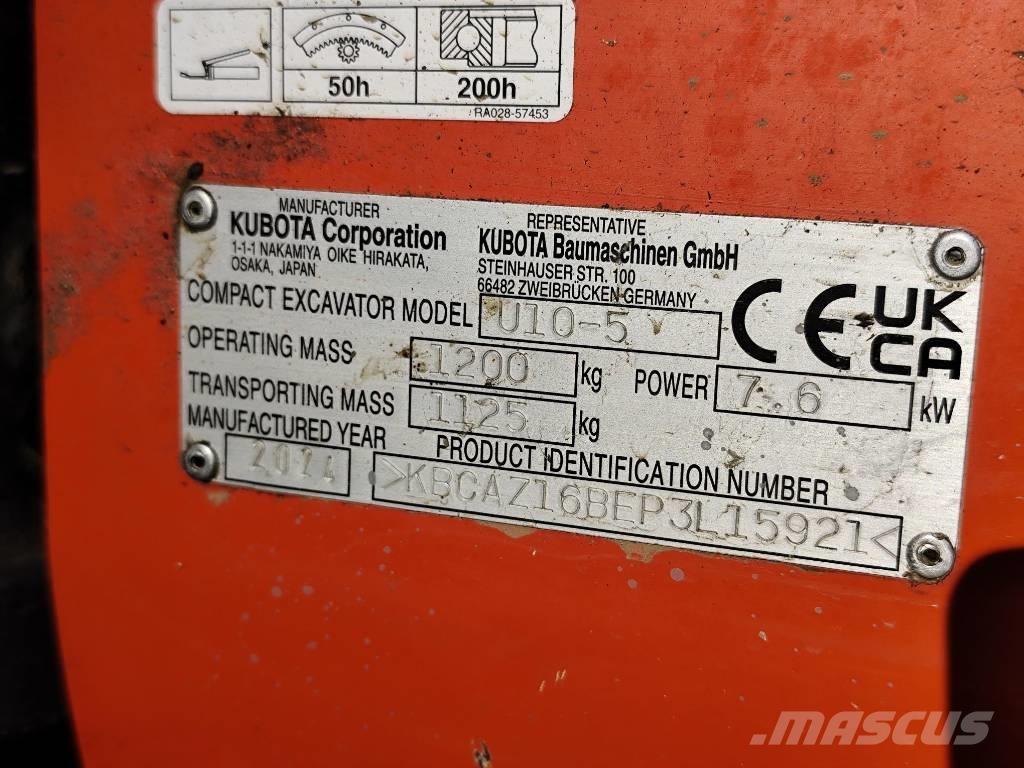 Kubota U 10-5 Mini bageri <7t