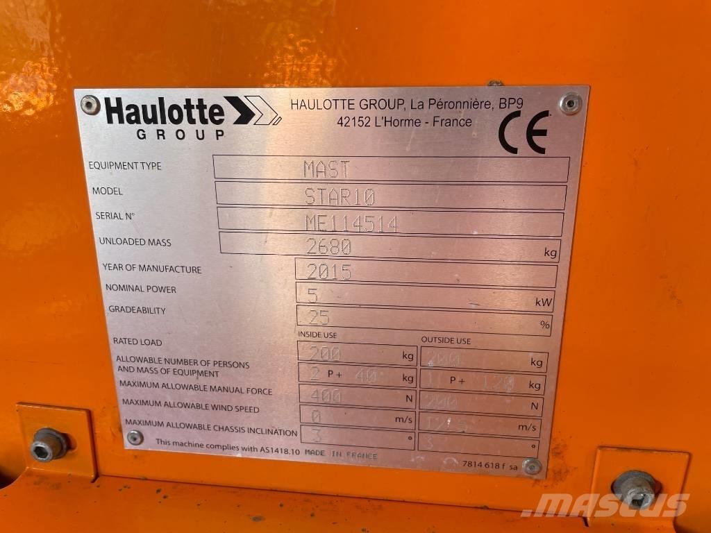 Haulotte Star 10 Vertikalne radne podizne platforme