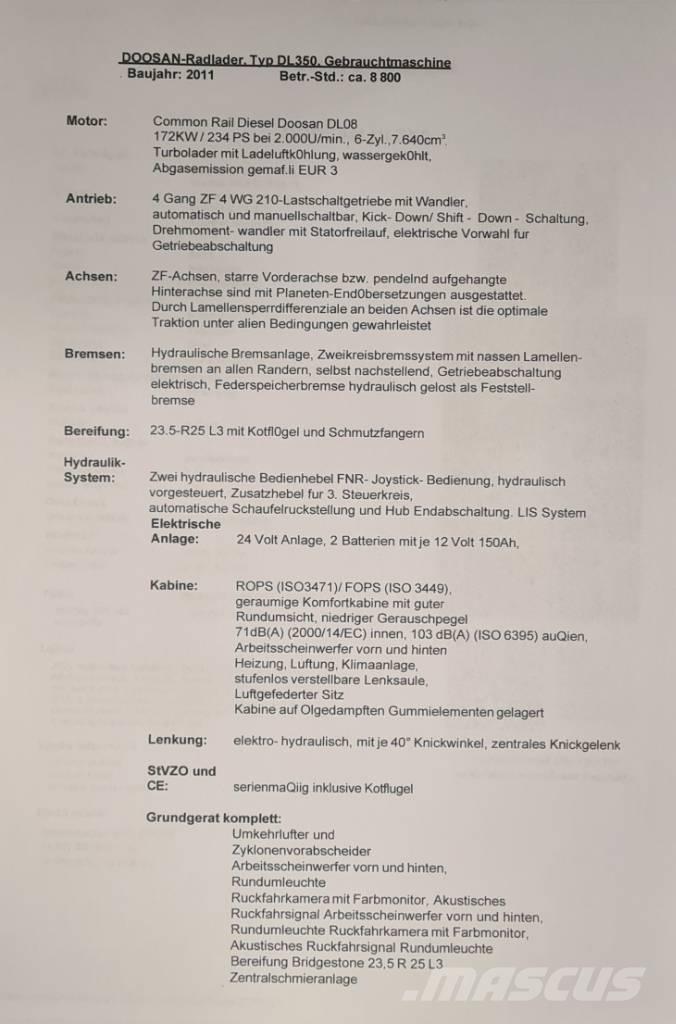 Doosan DL 350 Utovarni rovokopači