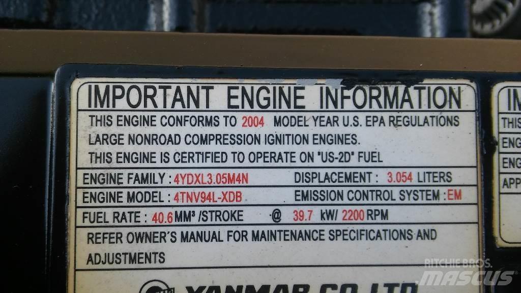 Yanmar 4TNV94L-XDB Mini bageri <7t