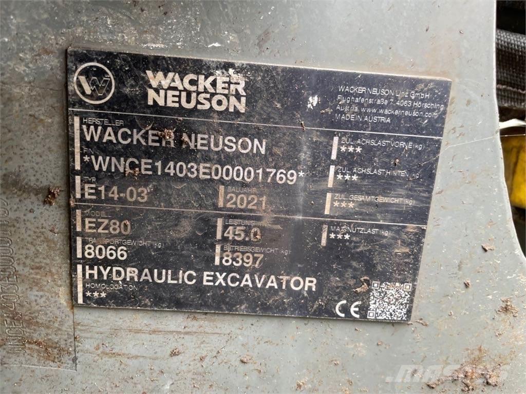 Wacker Neuson EZ80 Bageri gusjeničari