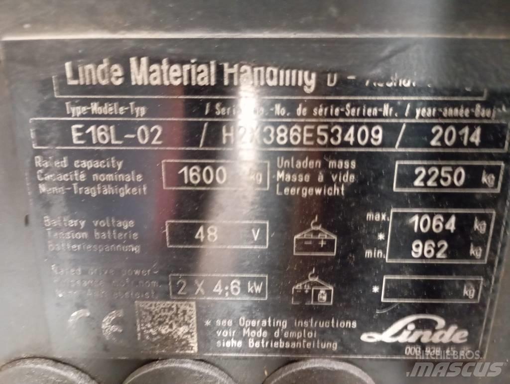 Linde E 16 Električni viličari