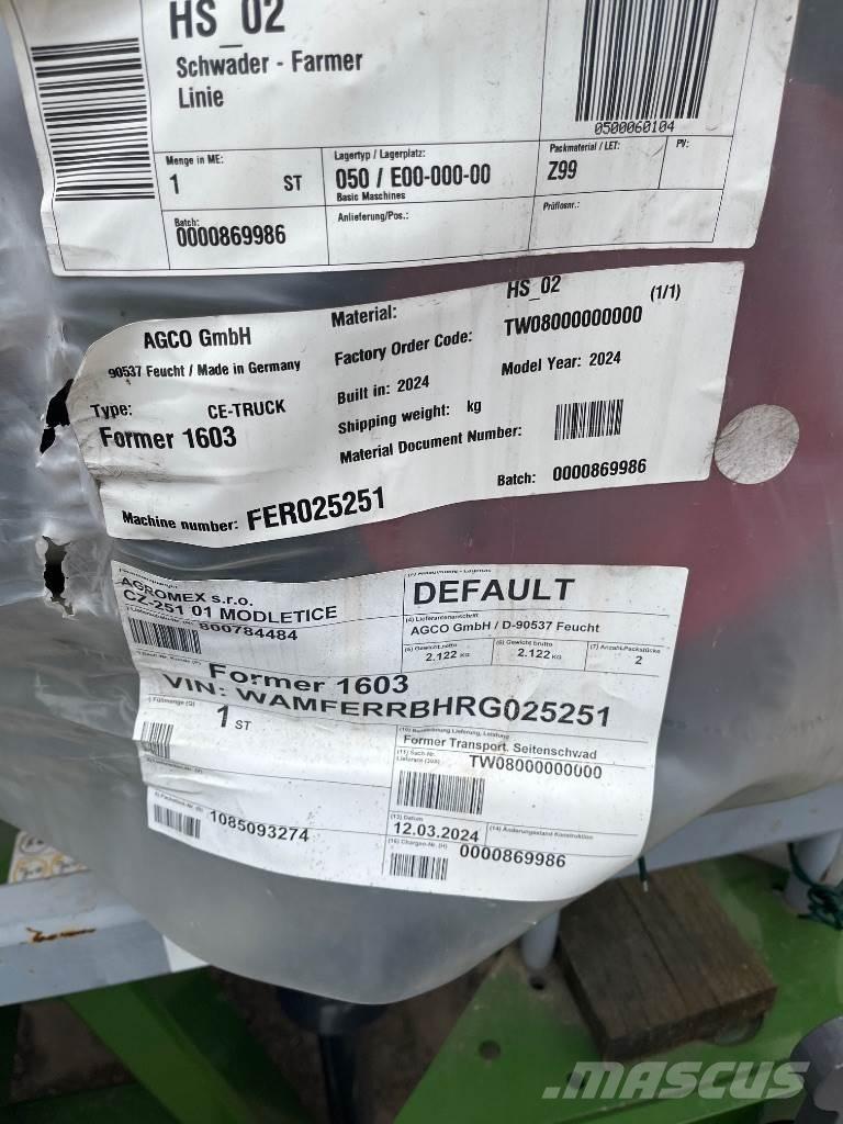 Fendt Former 1603 Okretači i sakupljači sijena
