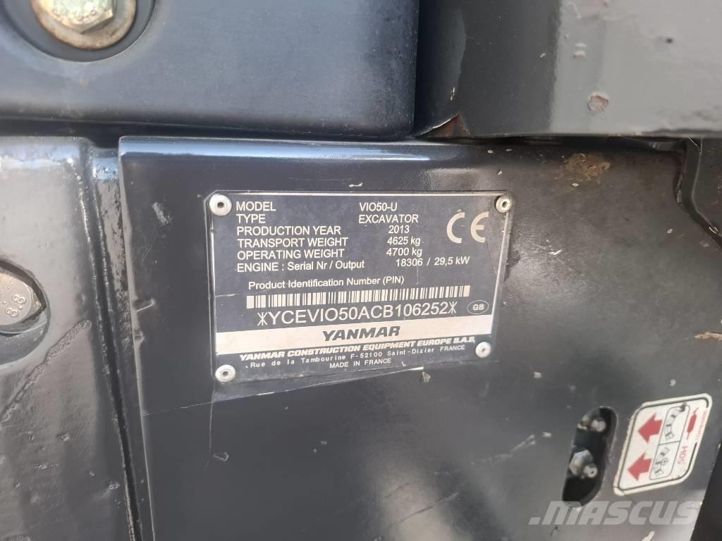 Yanmar Vio 50 U Mini bageri <7t