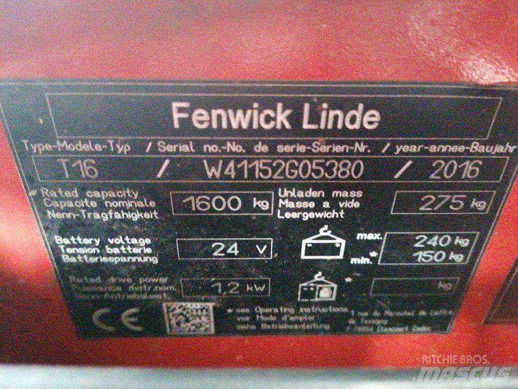Linde T16 Nisko podizni električni viličar