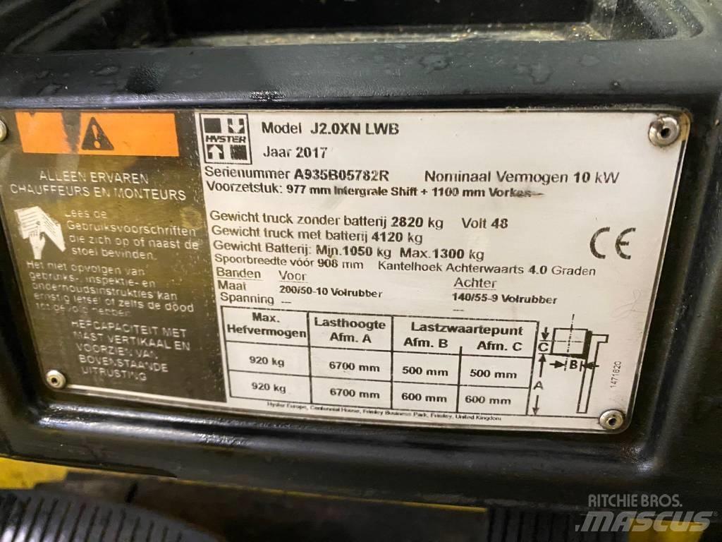 Hyster J 2.0 XNT LWB Električni viličari