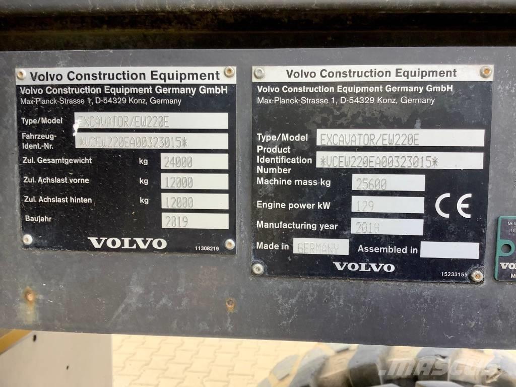 Volvo EW 220 E Bageri na kotačima