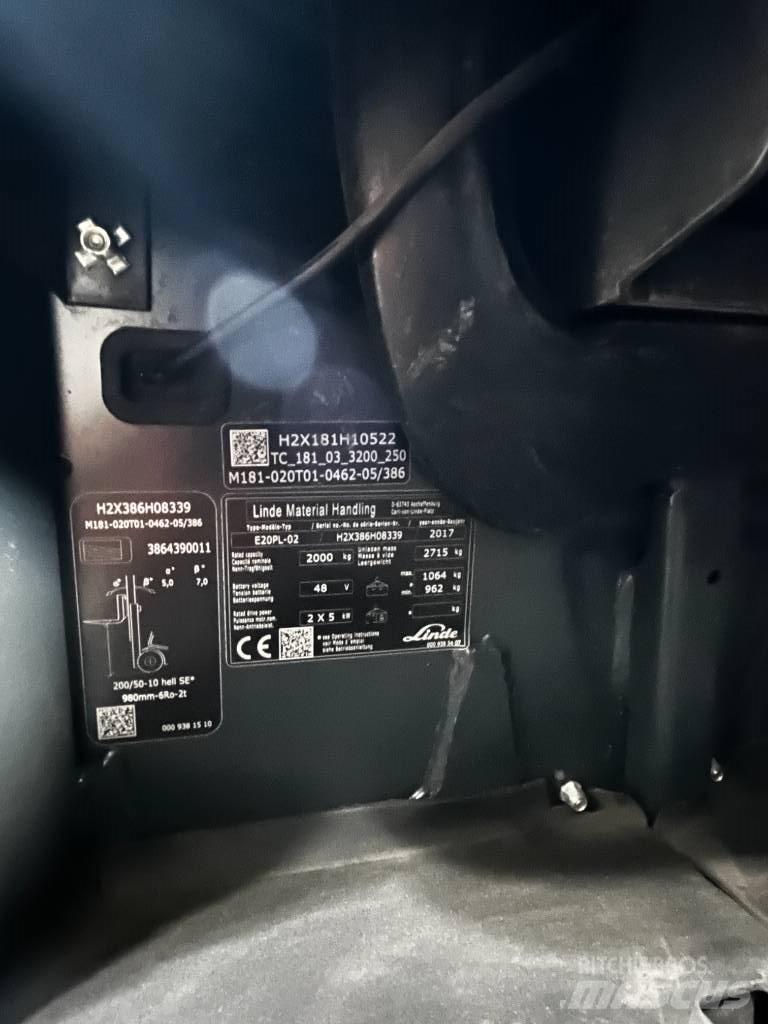 Linde E20PL/386-02 Električni viličari