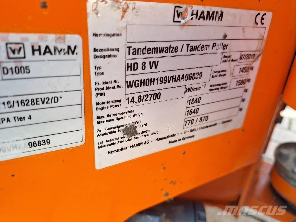 Hamm HD 8 VV Valjci sa dvojnim bubnjem