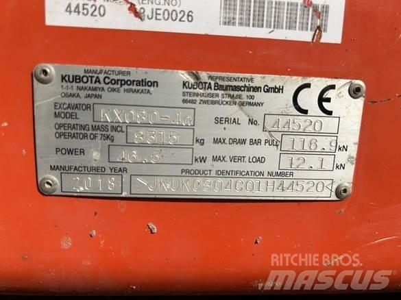Kubota KX080 - 4 Građevinarstvo – ostalo