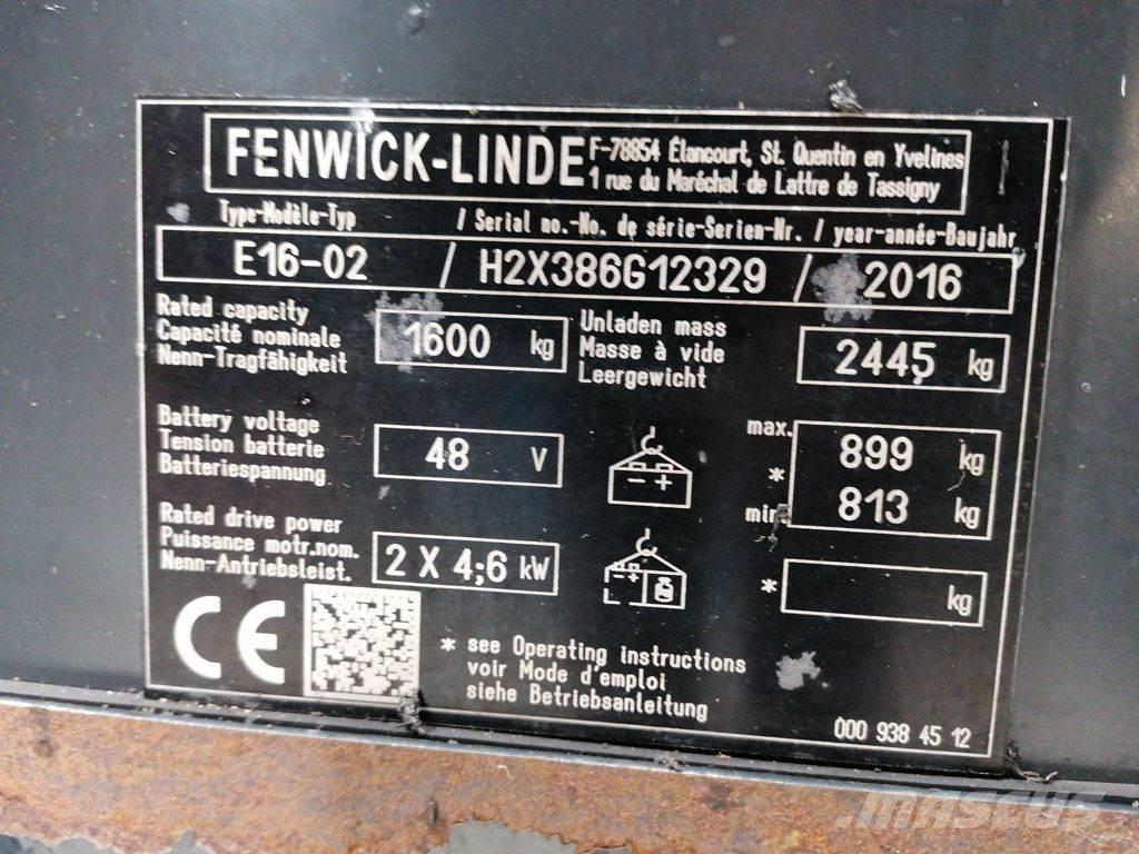 Linde E16-02 Električni viličari