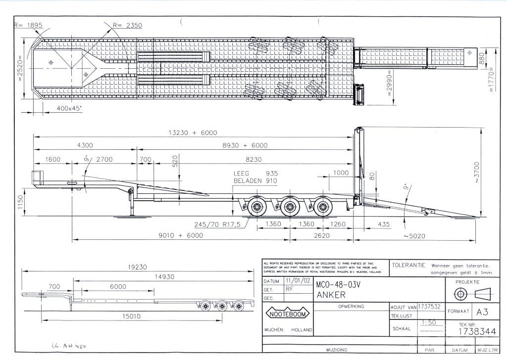 Nooteboom MCO-48-03V Nisko-utovarne poluprikolice