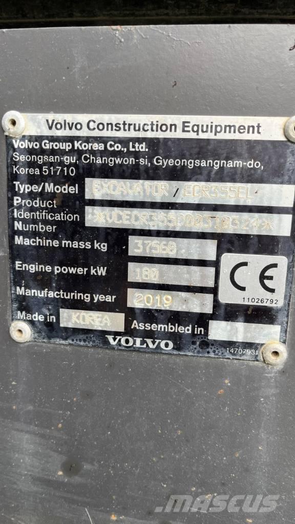 Volvo ECR355EL Bageri gusjeničari
