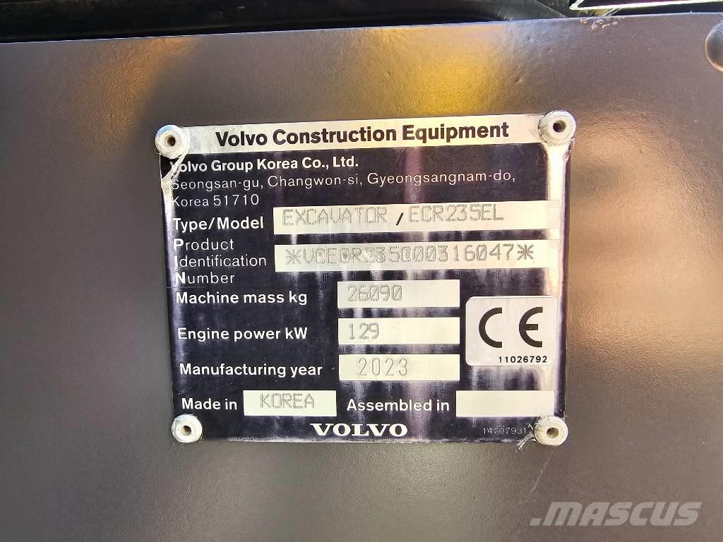 Volvo ECR235EL Bageri gusjeničari