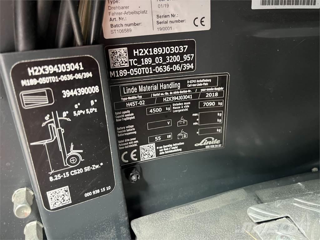 Linde H45T-02 Plinski viličari