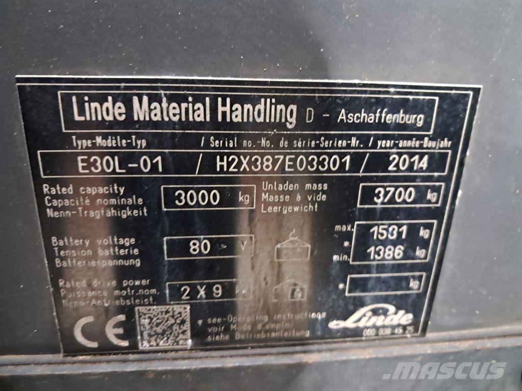 Linde E30L-01 Električni viličari