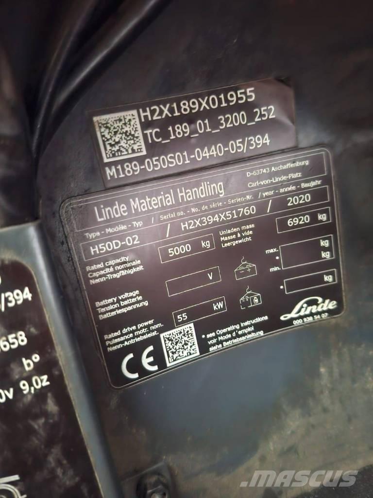 Linde H50D-02 Dizelski viličari