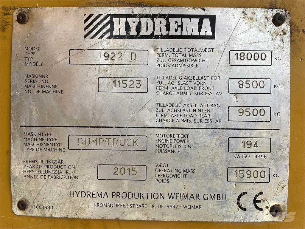 Hydrema 922D Demperi za gradilišta